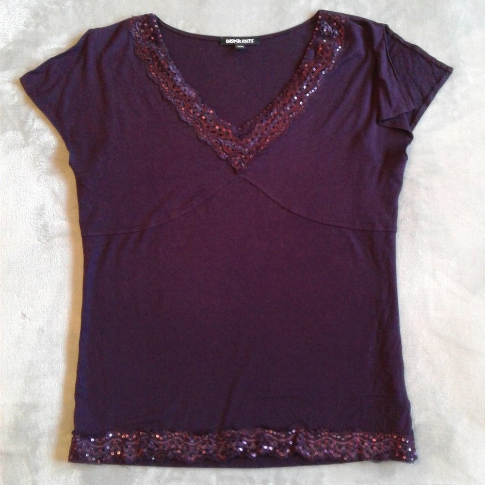 Kasper Cap Sleeve Top L